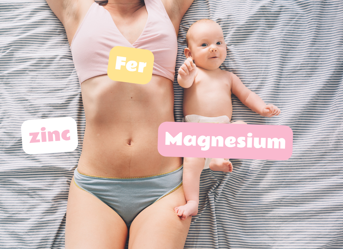 Fer, zinc, magnésium : les 3 minéraux que votre corps réclame après l'accouchement